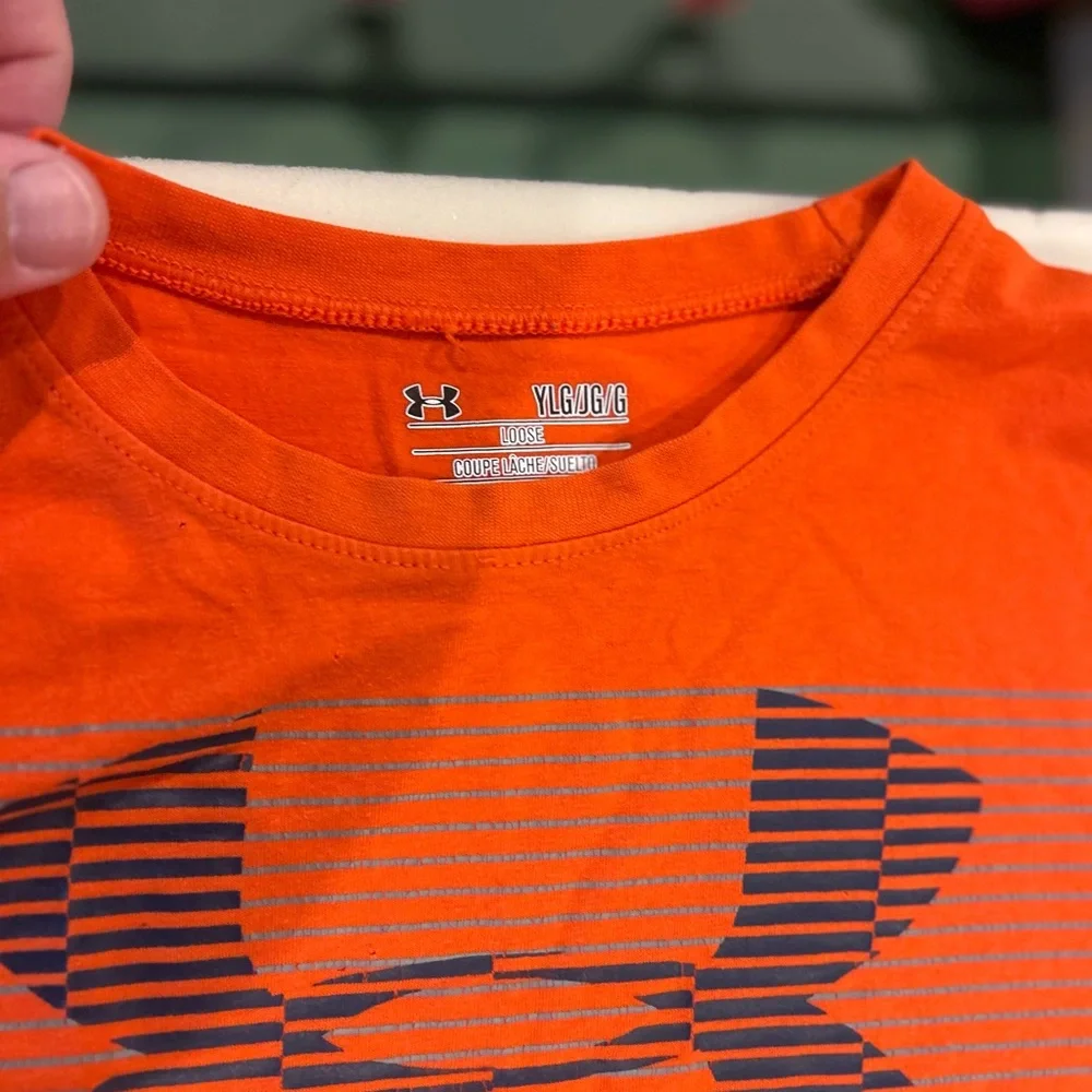 Under Armour Kid’s Bright Orange Tee - Picture 2 of 4